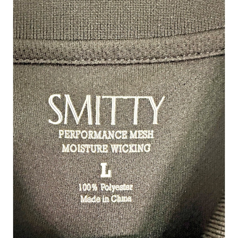 Smitty Men's Black Polo Short Sleeve Shirt Size Large - Picture 3 of 9